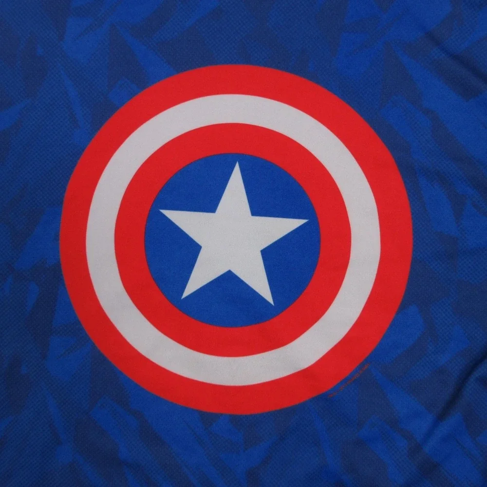 Under‎ Armour Shirt Mens XL Blue Camouflage Marvel Captain America Compression